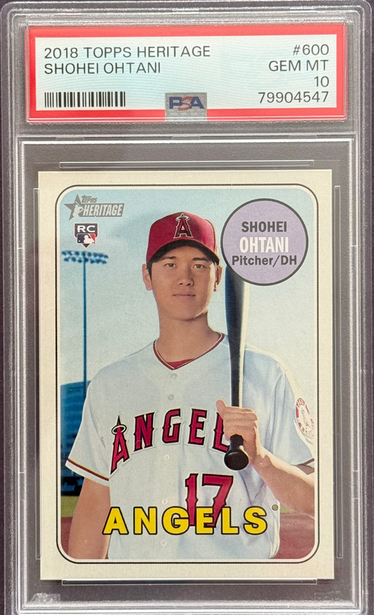2018 Topps Heritage Shohei Ohtani #600 PSA 10