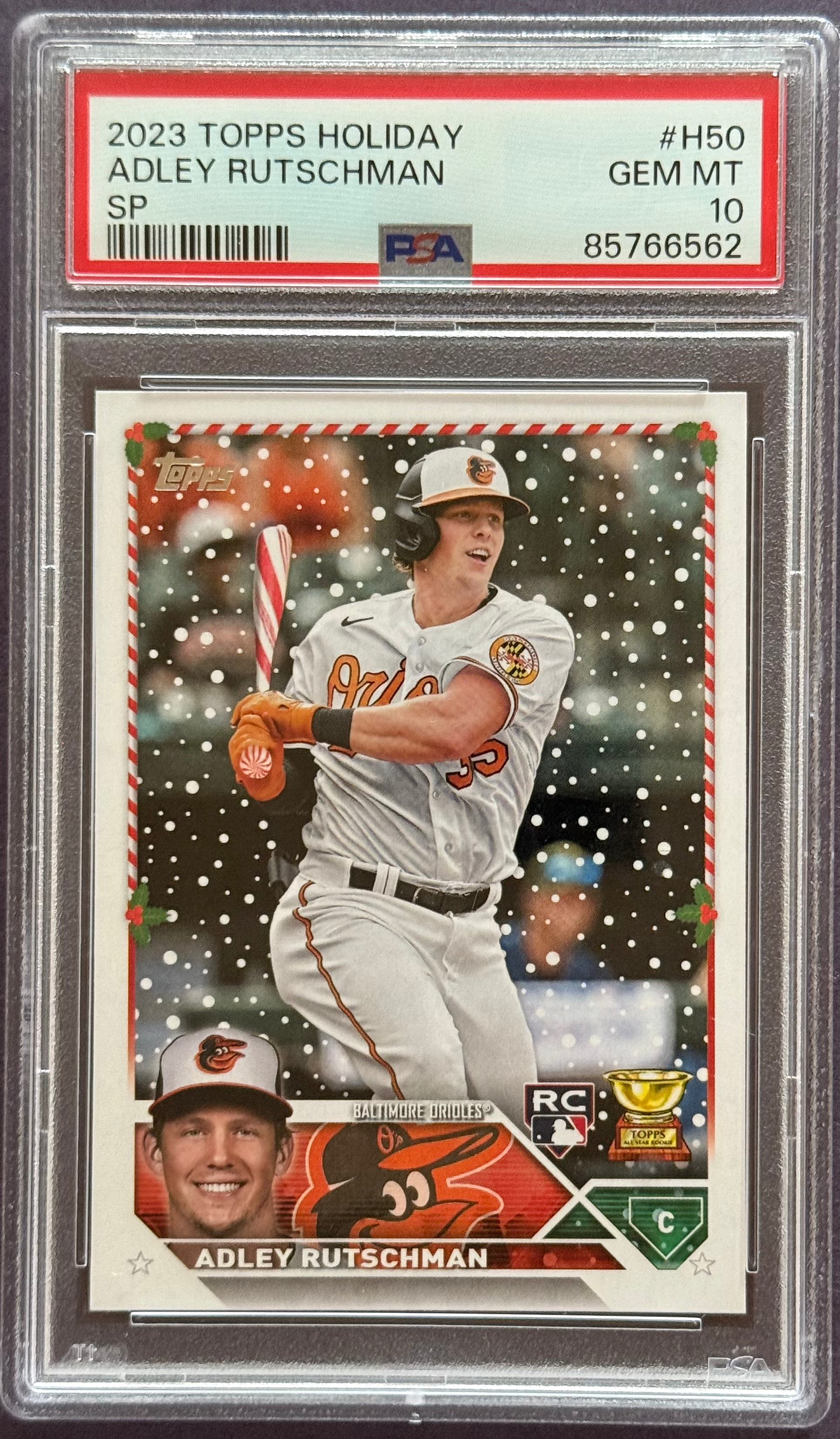 2023 Topps Holiday Adley Rutschman SP #H50 PSA 10 – Downright Cards 2023 Topps Holiday Adley Rutschman SP #H50 PSA 10 – Downright Cards