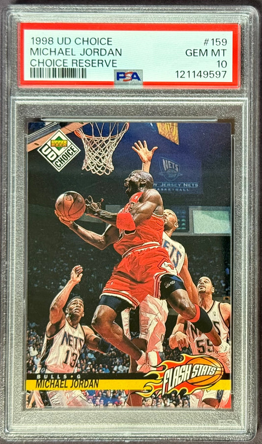 1998 UD Choice Michael Jordan Choice Reserve #159 PSA 10